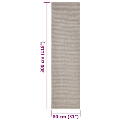 Rug Natural Sisal 80x300 cm Sand