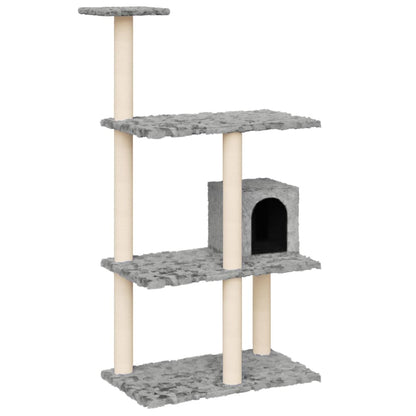 Cat Tree with Sisal Scratching Posts Light Grey 119 cm