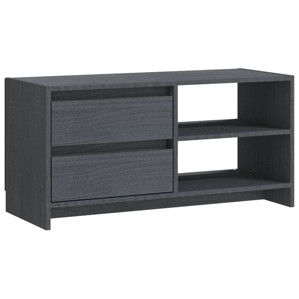 TV Cabinet Grey 80x31x39 cm Solid Pinewood