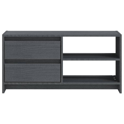 TV Cabinet Grey 80x31x39 cm Solid Pinewood