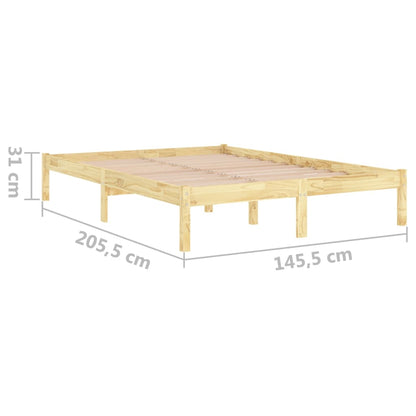 Bed Frame Solid Wood Pine 140x200 cm