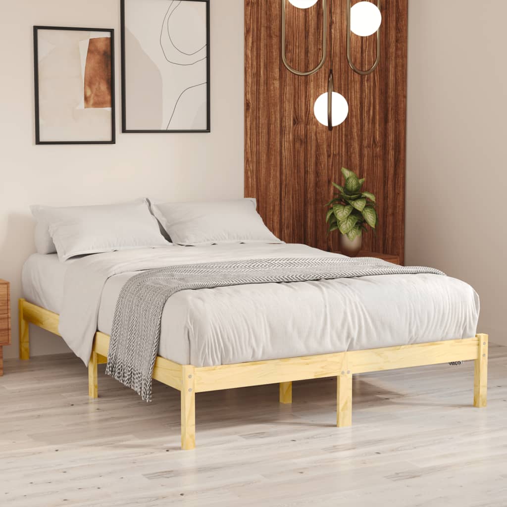 Bed Frame Solid Wood Pine 140x200 cm