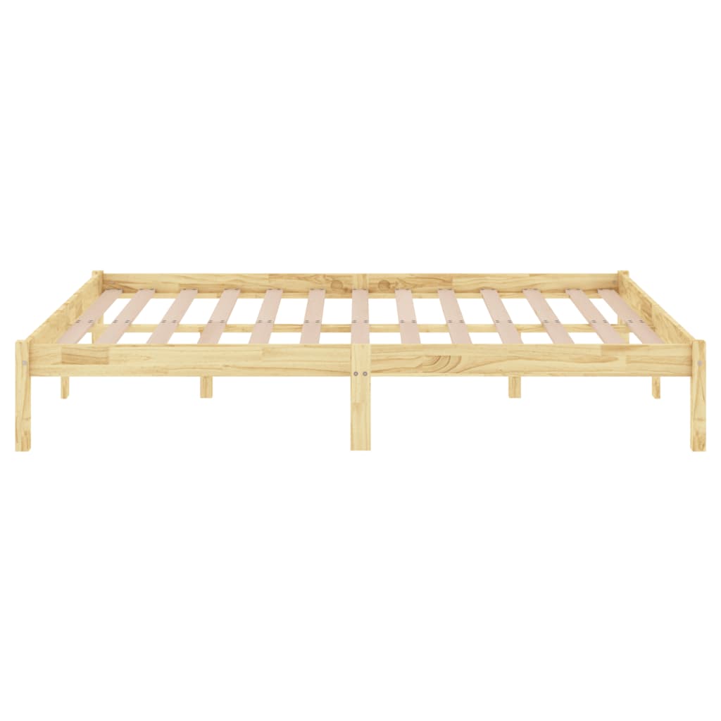 Bed Frame without Mattress Solid Wood King Size