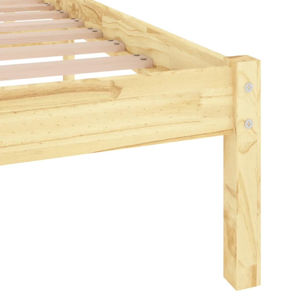 Bed Frame without Mattress Solid Wood King Size