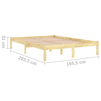 Bed Frame Solid Wood Pine 160x200 cm