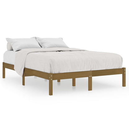 Bed Frame without Mattress Honey Brown Solid Wood Super King Size