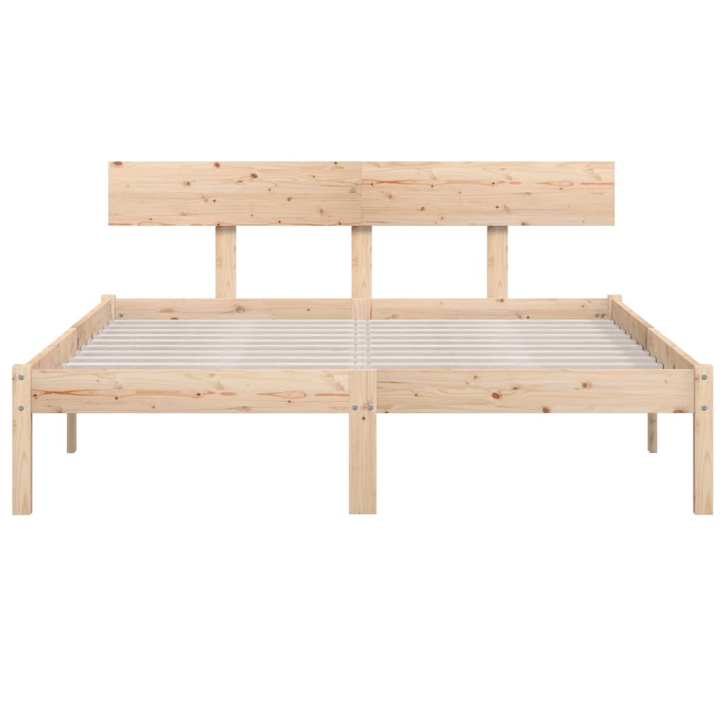 Bed Frame Solid Wood Pine 160x200 cm