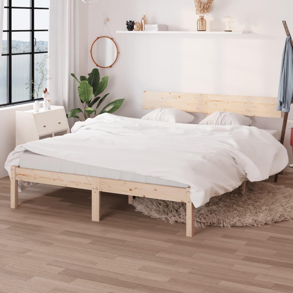 Bed Frame Solid Wood Pine 160x200 cm