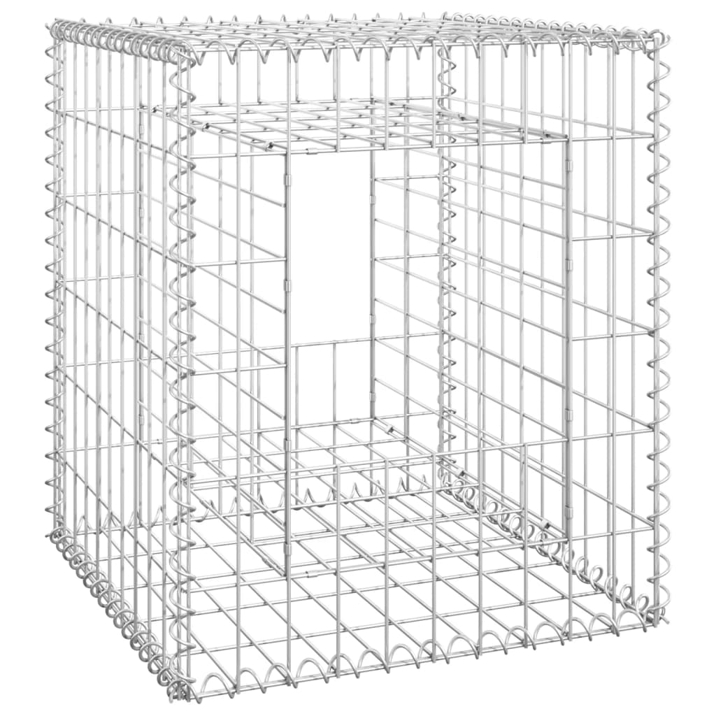 Gabion Basket Posts 2 pcs 50x50x60 cm Iron