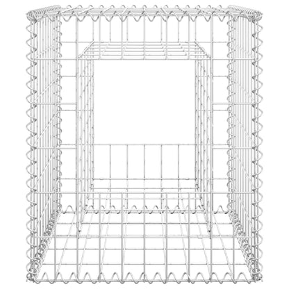 Gabion Basket Posts 2 pcs 50x50x60 cm Iron