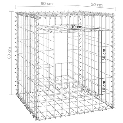 Gabion Basket Posts 2 pcs 50x50x60 cm Iron