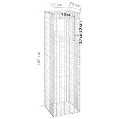 Gabion Basket Post 50x50x180 cm Iron