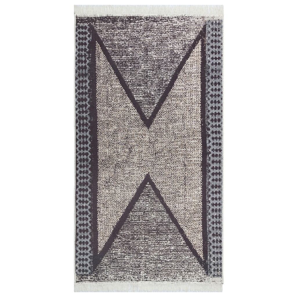 Rug Black and Grey 120x180 cm Cotton