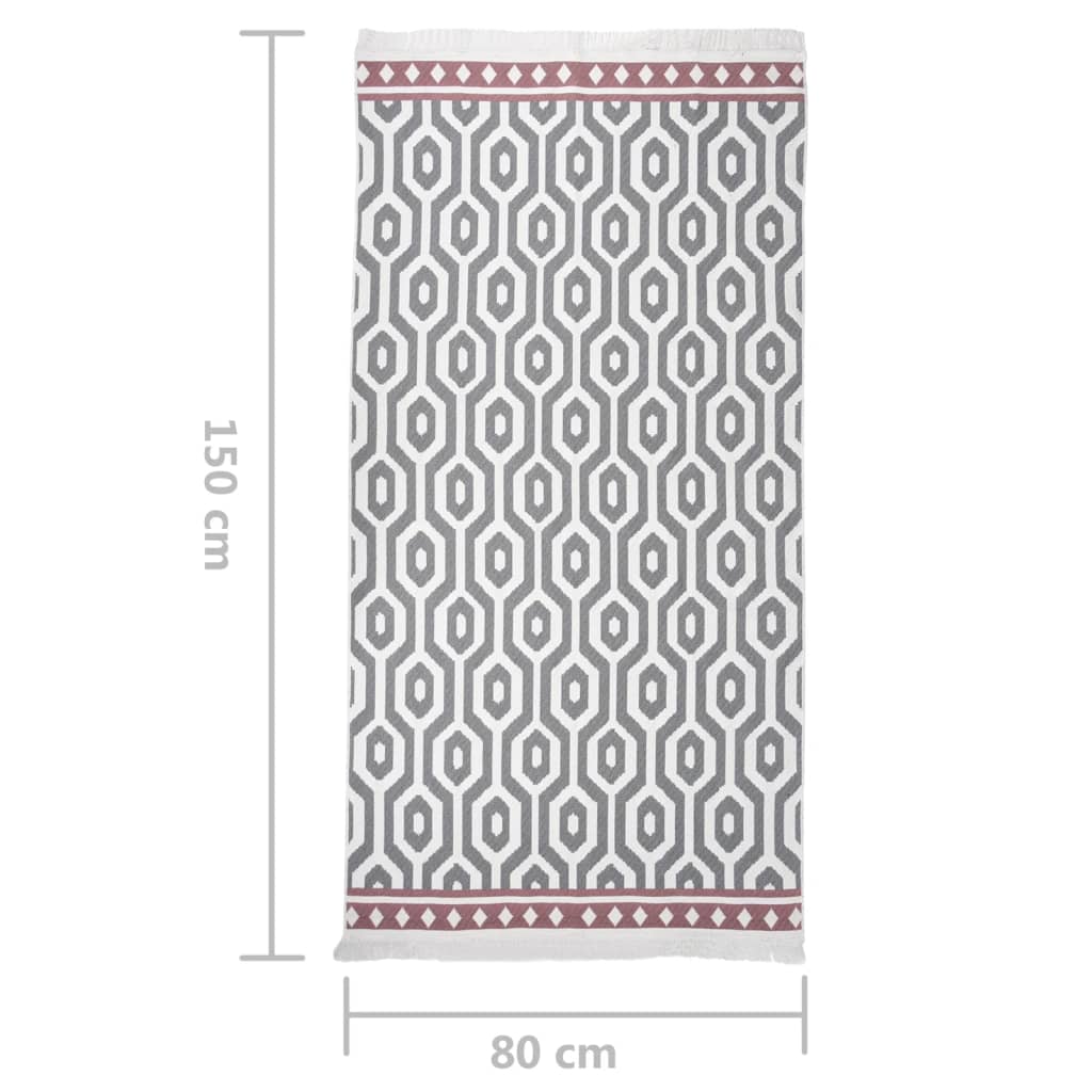 Rug Grey 80x150 cm Cotton