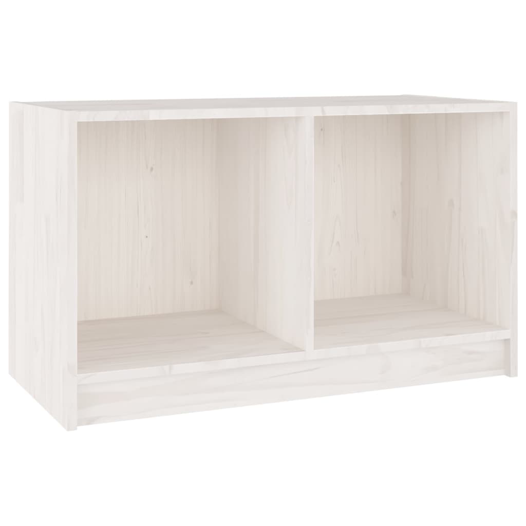 TV Cabinet White 70x33x42 cm Solid Pinewood