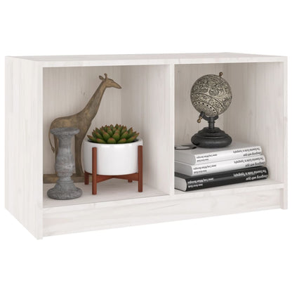 TV Cabinet White 70x33x42 cm Solid Pinewood