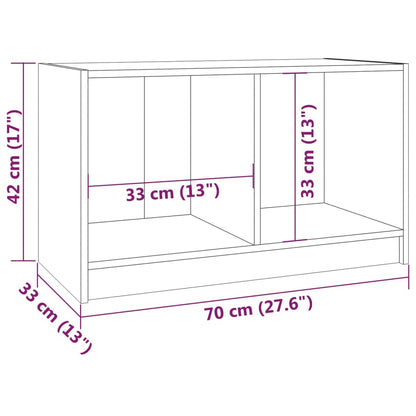 TV Cabinet White 70x33x42 cm Solid Pinewood