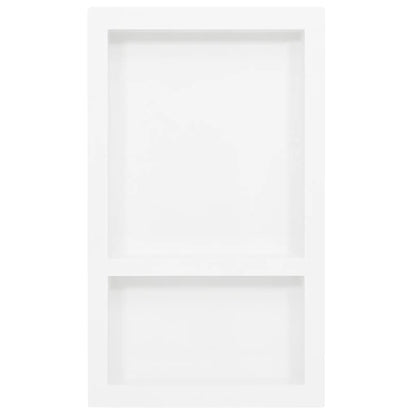 Shower Niche with 2 Compartments High Gloss White 41x69x9 cm