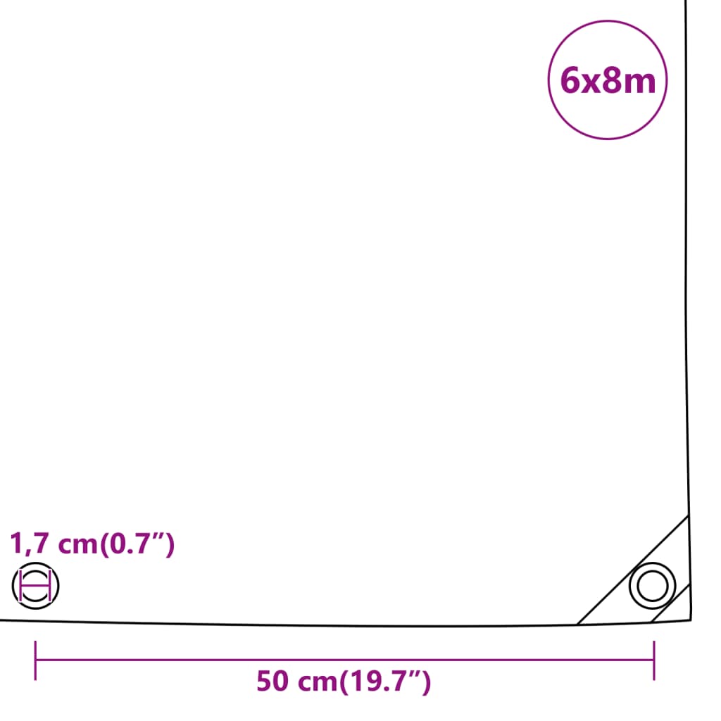 Tarpaulin 650 g/m² 6x8 m