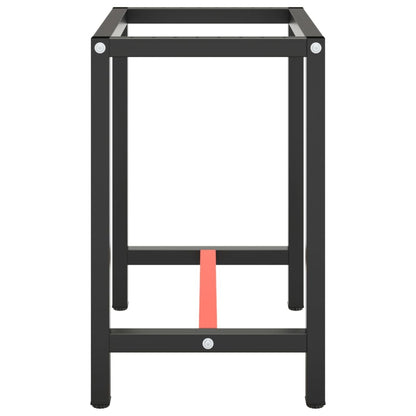 Work Bench Frame Matte Black and Matte Red 70x50x79 cm Metal