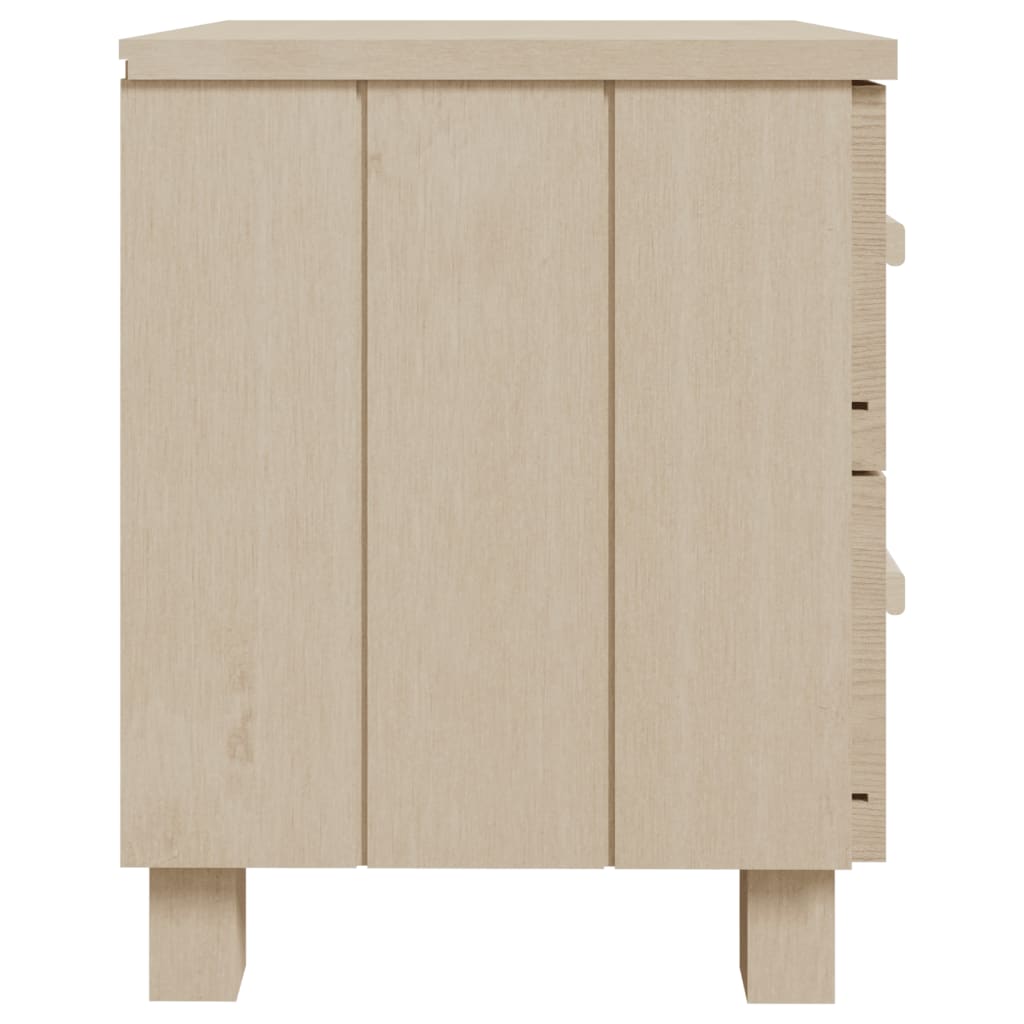 Bedside Cabinet HAMAR Honey Brown 40x35x44.5cm Solid Pinewood