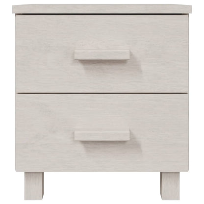 Bedside Cabinet HAMAR White 40x35x44.5 cm Solid Pinewood