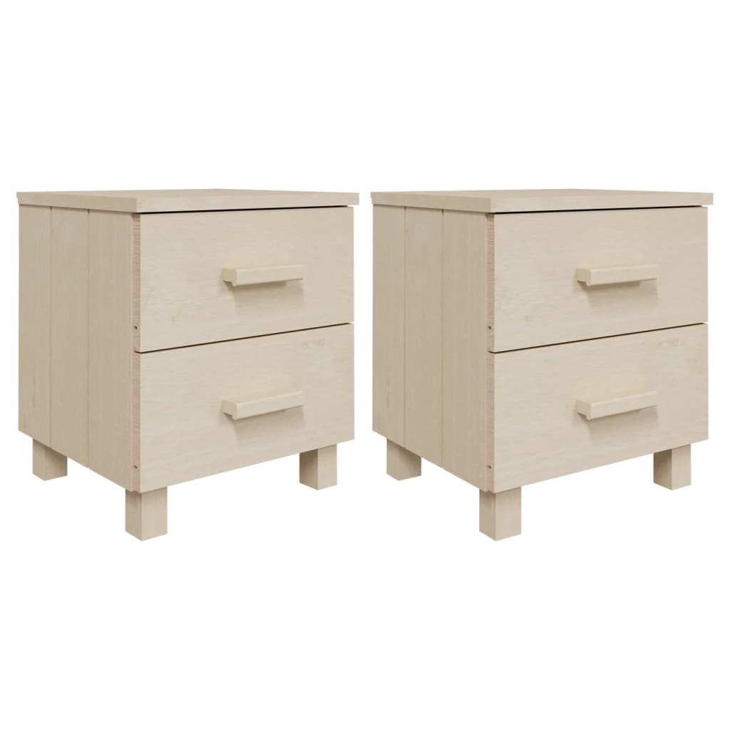 Bedside Cabinets HAMAR 2 pcs Honey Brown 40x35x44.5cm Solid Wood