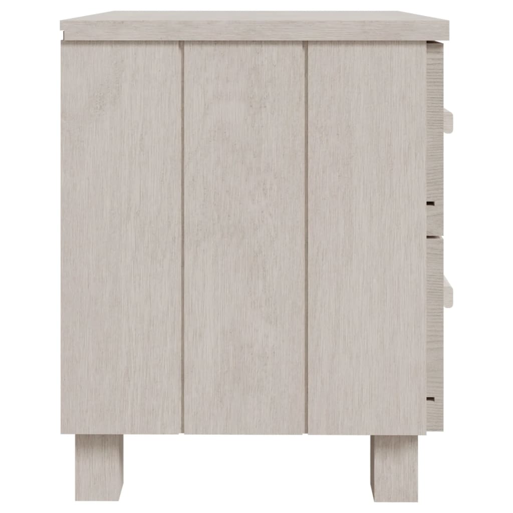 Bedside Cabinets HAMAR 2 pcs White 40x35x44.5 cm Solid Wood