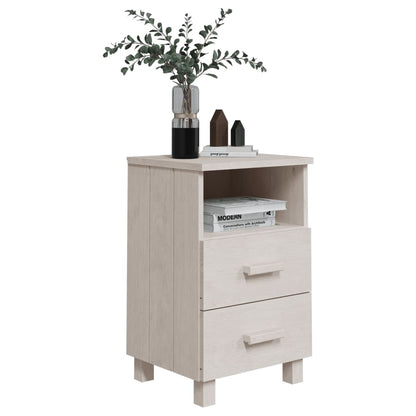 Bedside Cabinets HAMAR 2 pcs White 40x35x62 cm Solid Wood