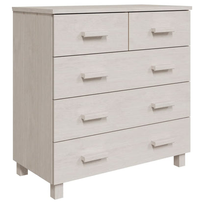 Sideboard HAMAR White 79x40x80 cm Solid Wood Pine