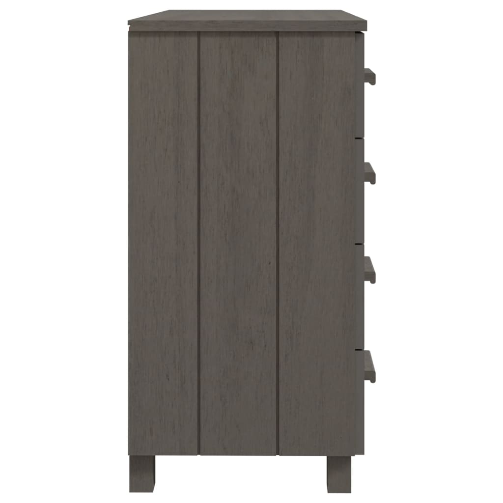 Sideboard HAMAR Light Grey 79x40x80 cm Solid Wood Pine