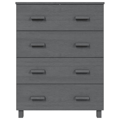 Sideboard HAMAR Dark Grey 79x40x103.5 cm Solid Wood Pine