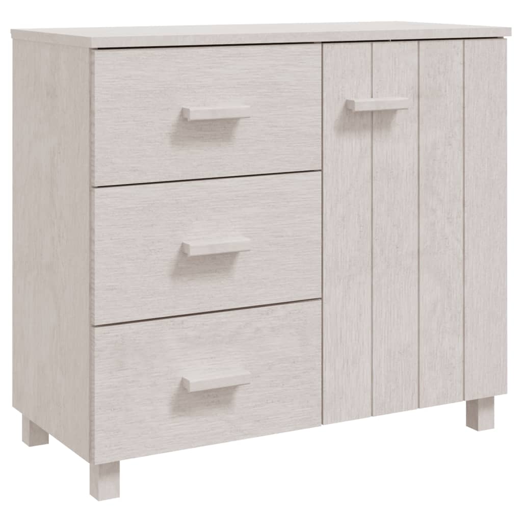 Sideboard HAMAR White 90x40x80 cm Solid Pinewood