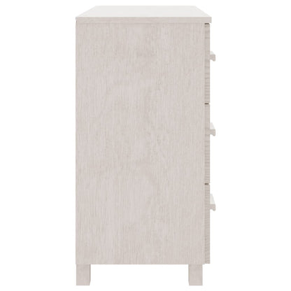 Sideboard HAMAR White 90x40x80 cm Solid Pinewood