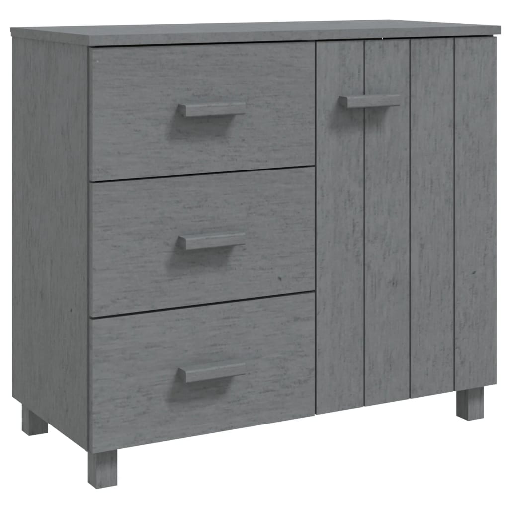 Sideboard HAMAR Dark Grey 90x40x80 cm Solid Pinewood