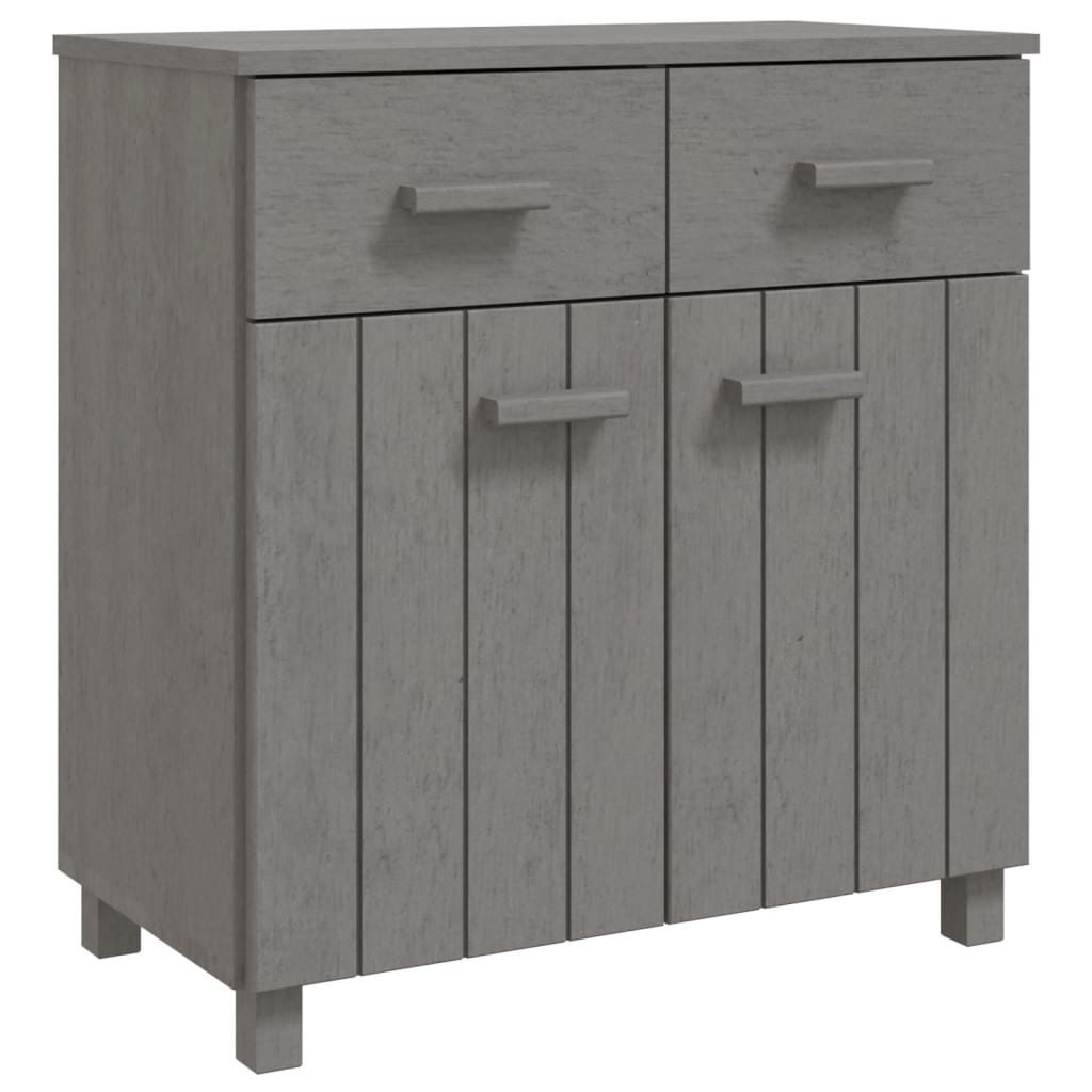 Sideboard HAMAR Light Grey 79x40x80 cm Solid Wood Pine