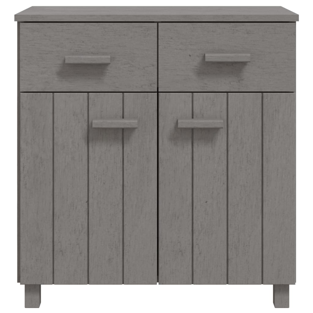 Sideboard HAMAR Light Grey 79x40x80 cm Solid Wood Pine