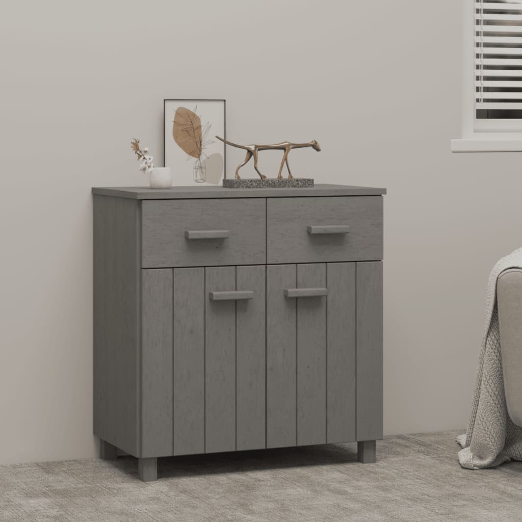 Sideboard HAMAR Light Grey 79x40x80 cm Solid Wood Pine