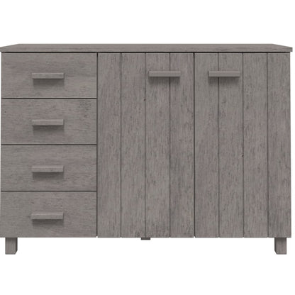 Sideboard HAMAR Light Grey 113x40x80 cm Solid Wood Pine