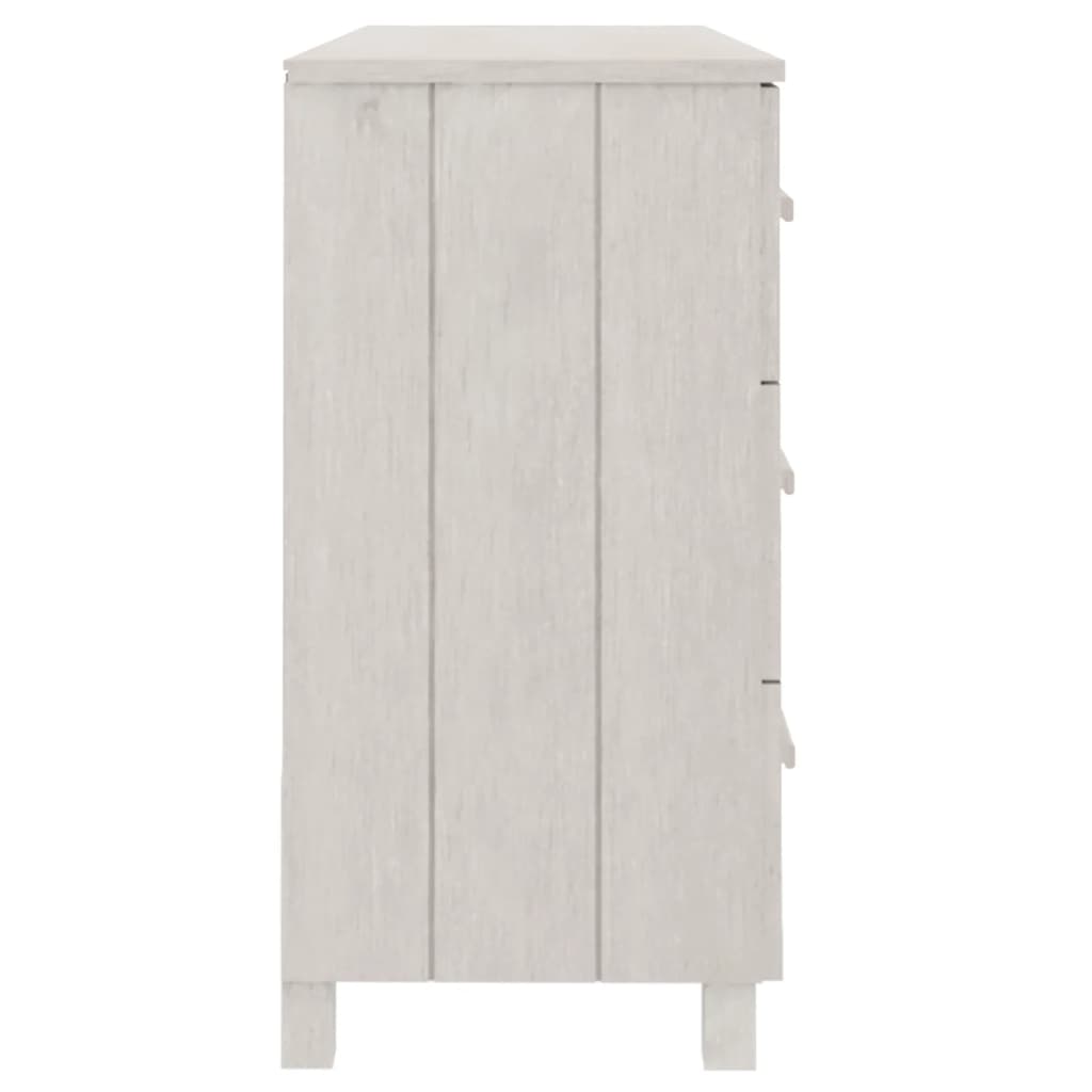 Sideboard HAMAR White 113x40x80 cm Solid Wood Pine