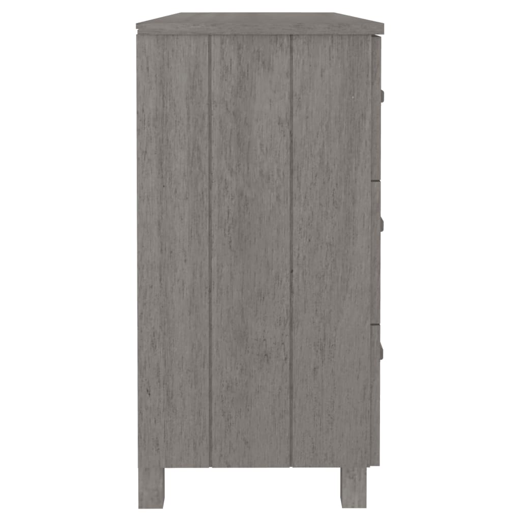 Sideboard HAMAR Light Grey 113x40x80 cm Solid Wood Pine