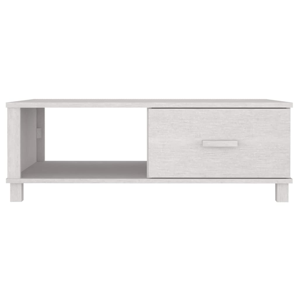 Coffee Table HAMAR White 100x55x35 cm Solid Wood Pine