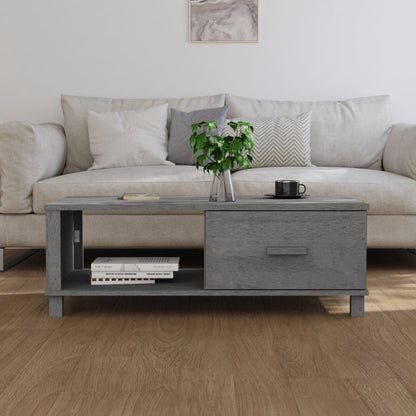 Coffee Table HAMAR Dark Grey 100x55x35 cm Solid Wood Pine