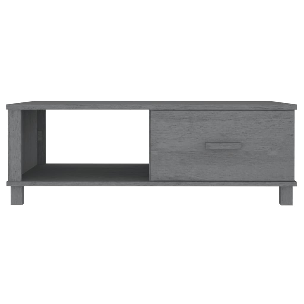 Coffee Table HAMAR Dark Grey 100x55x35 cm Solid Wood Pine