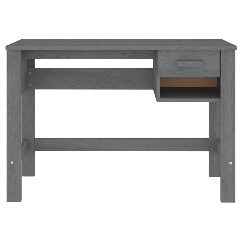 Desk HAMAR Dark Grey 110x40x75 cm Solid Wood Pine