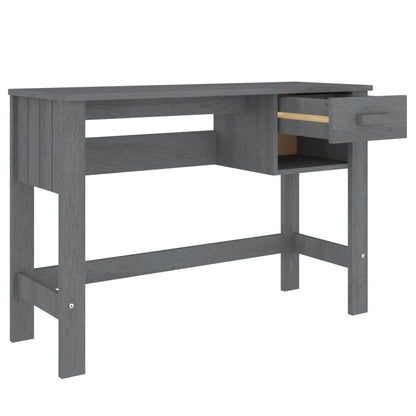 Desk HAMAR Dark Grey 110x40x75 cm Solid Wood Pine