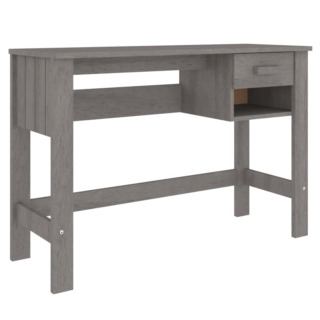 Desk HAMAR Light Grey 110x40x75 cm Solid Wood Pine