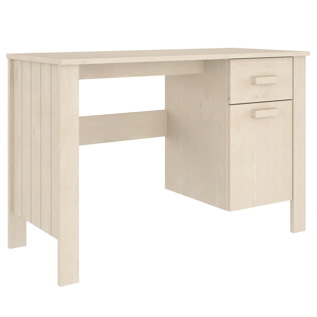 Desk HAMAR Honey Brown 113x50x75 cm Solid Wood Pine