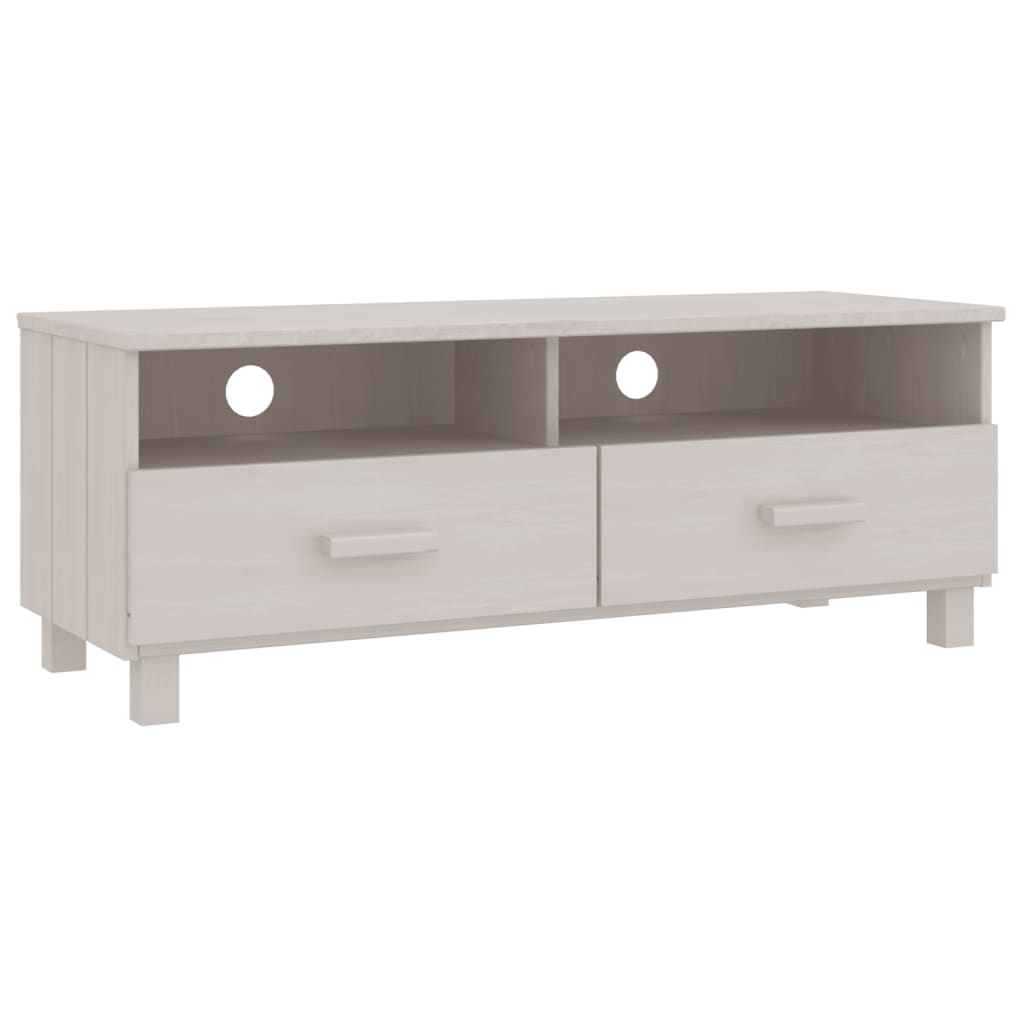 TV Cabinet HAMAR White 106x40x40 cm Solid Wood Pine