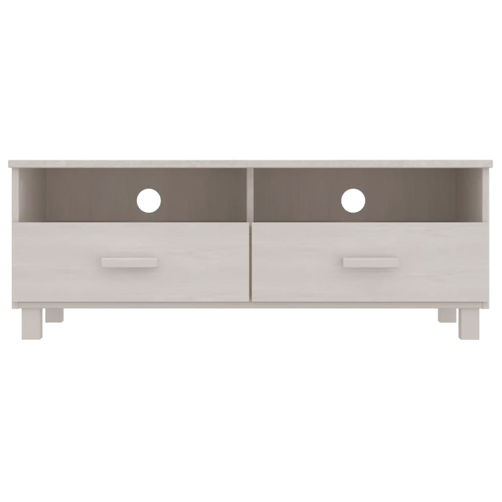 TV Cabinet HAMAR White 106x40x40 cm Solid Wood Pine